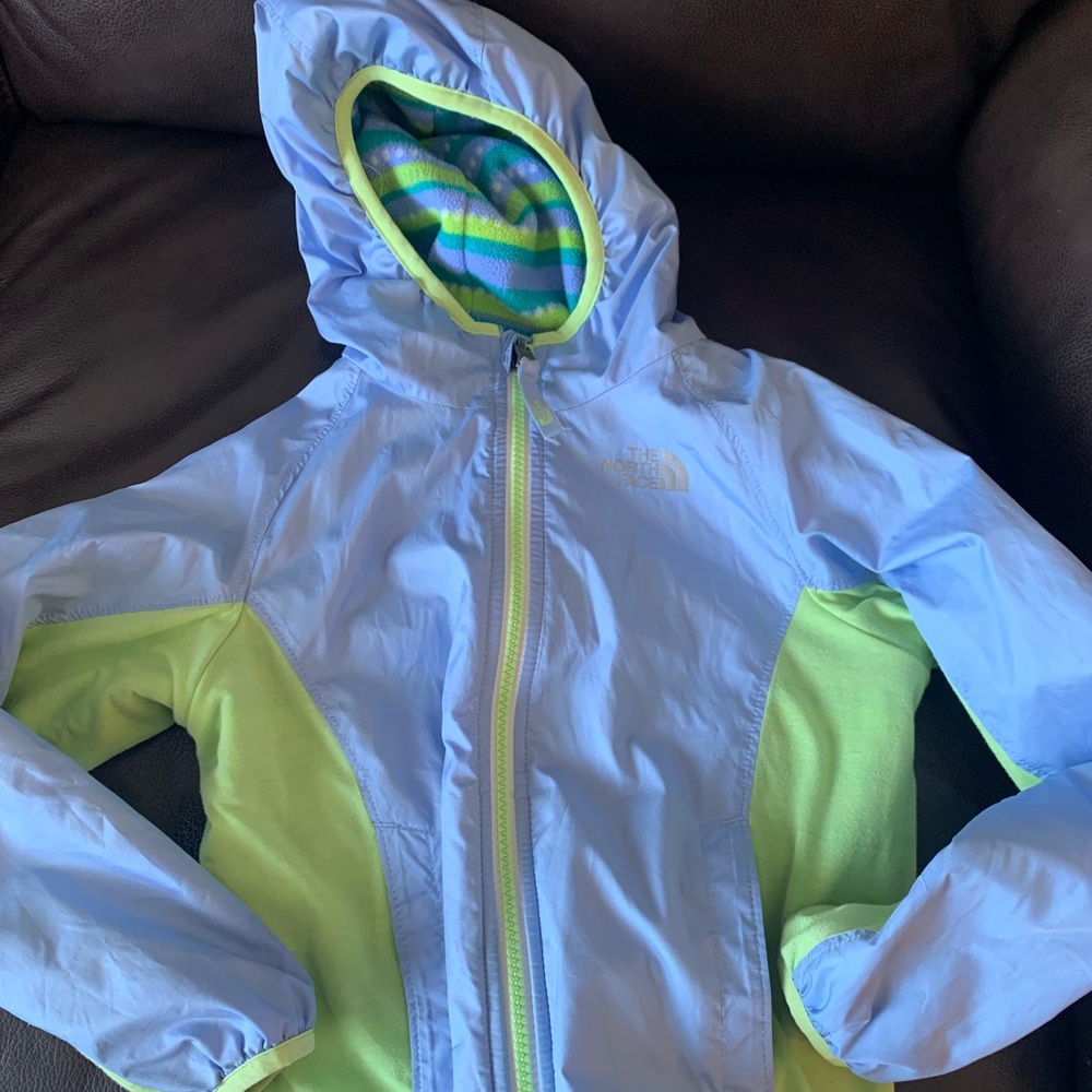 The North Face Toddler Blue and Green Hooded Jacket